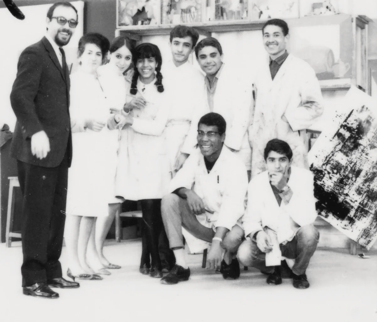 Melehi with his students, Casablanca